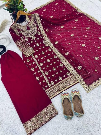 Indian Georgette 3pis